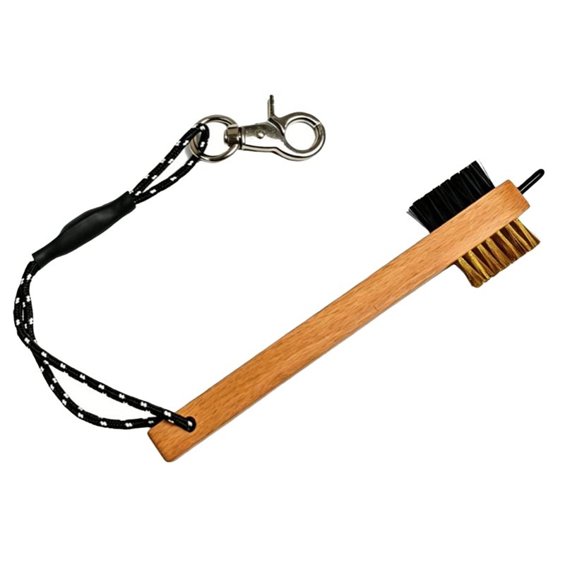 Golf Equipment Indoor - ABHS-golfclubborstel met houten handvat en metalen