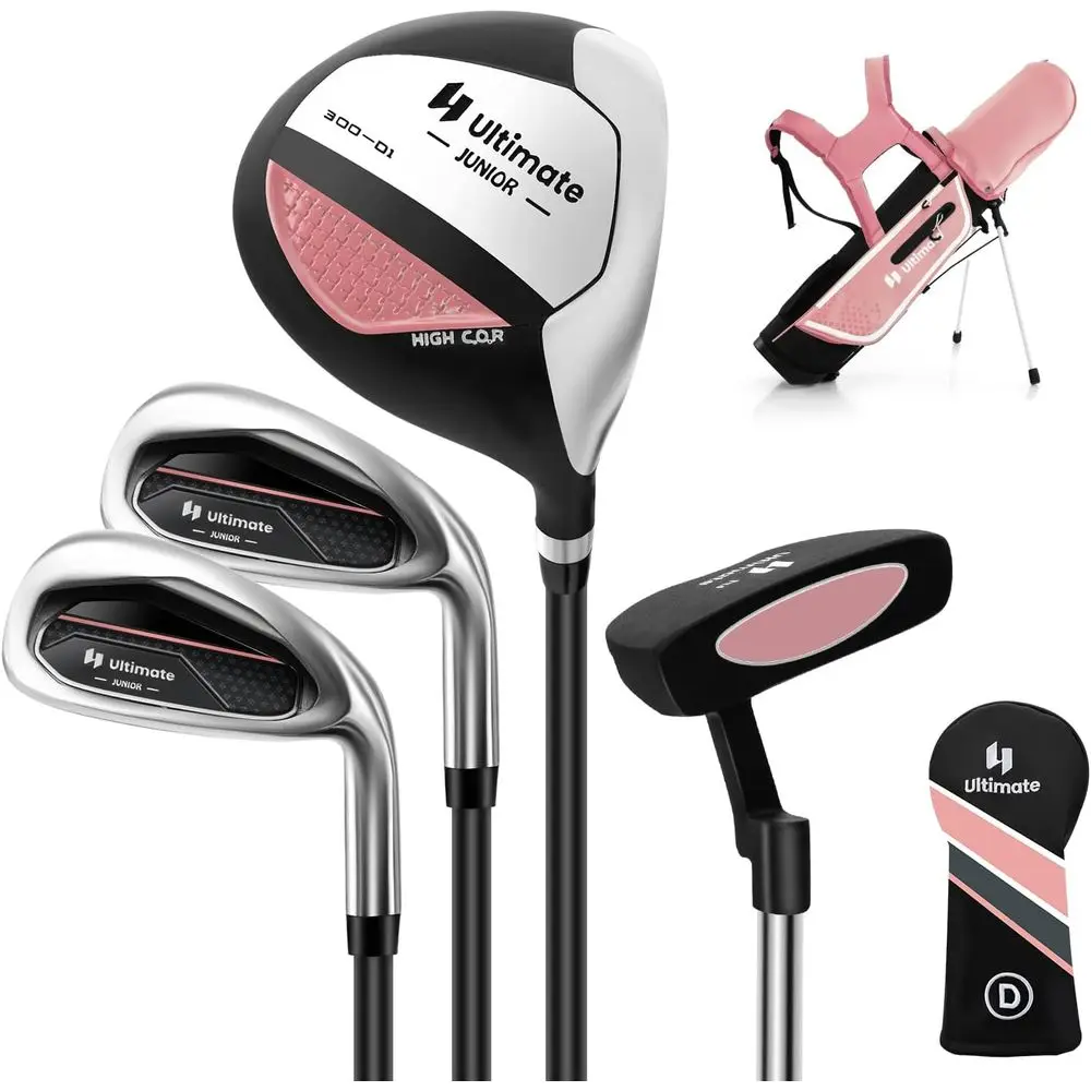Golf Equipment For Youth - Jeugdgolfset met standbag, regenhoes en oefenmateriaal