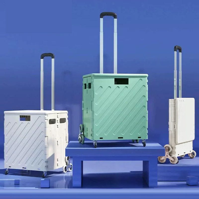 Pull Cart Fold - Lichtgewicht Geborsteld Trolley Bagage Trolley Express