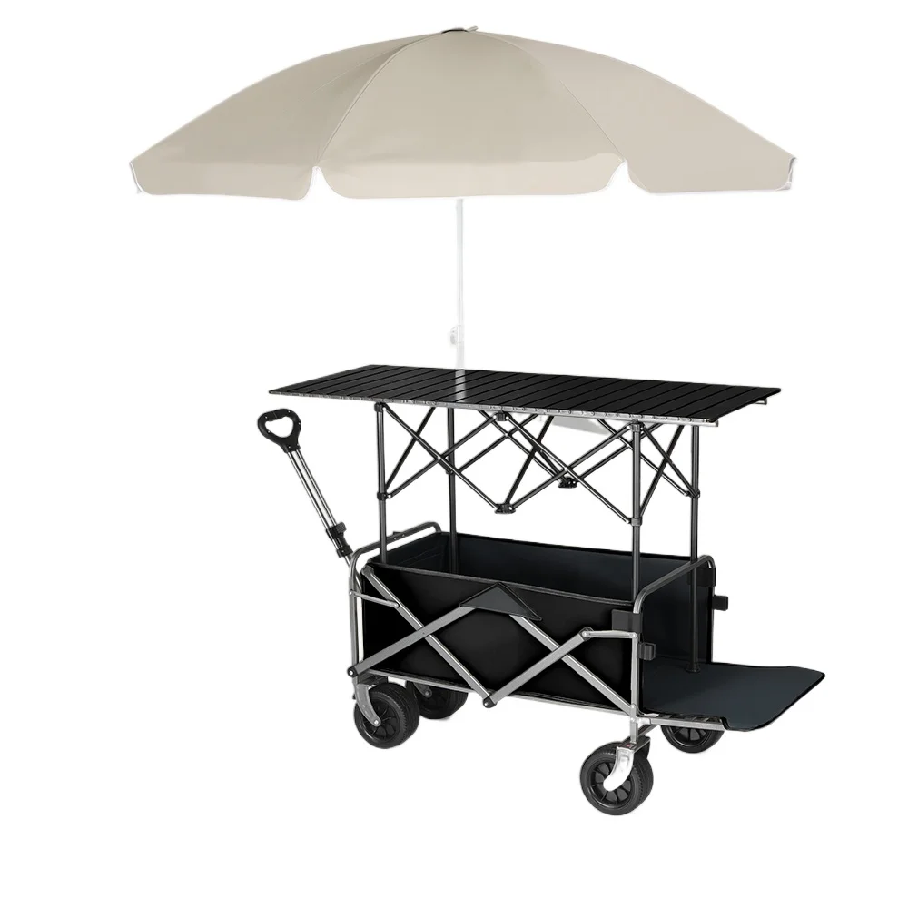Pull Cart Fold - Vouwwagen, parasol, opklaptafel, aanhangwagen, buitenkampeer- en