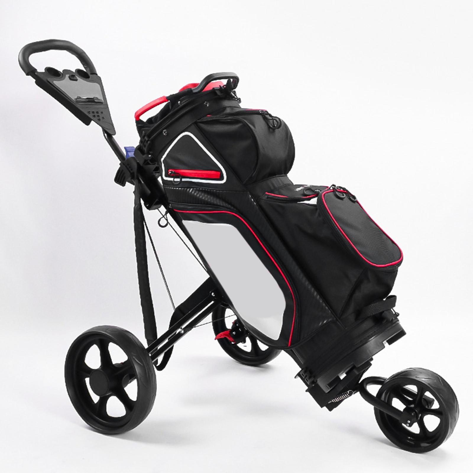 Pull Cart Fold - Golfkar met handrem, opvouwbaar, duw- en