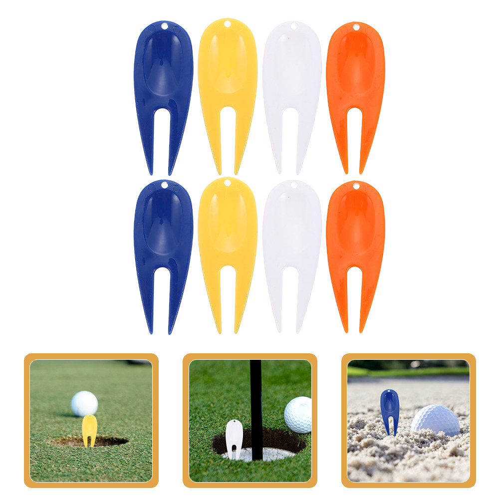 Divot Repair Tool - 8-delige ergonomische plastic divot tool set,