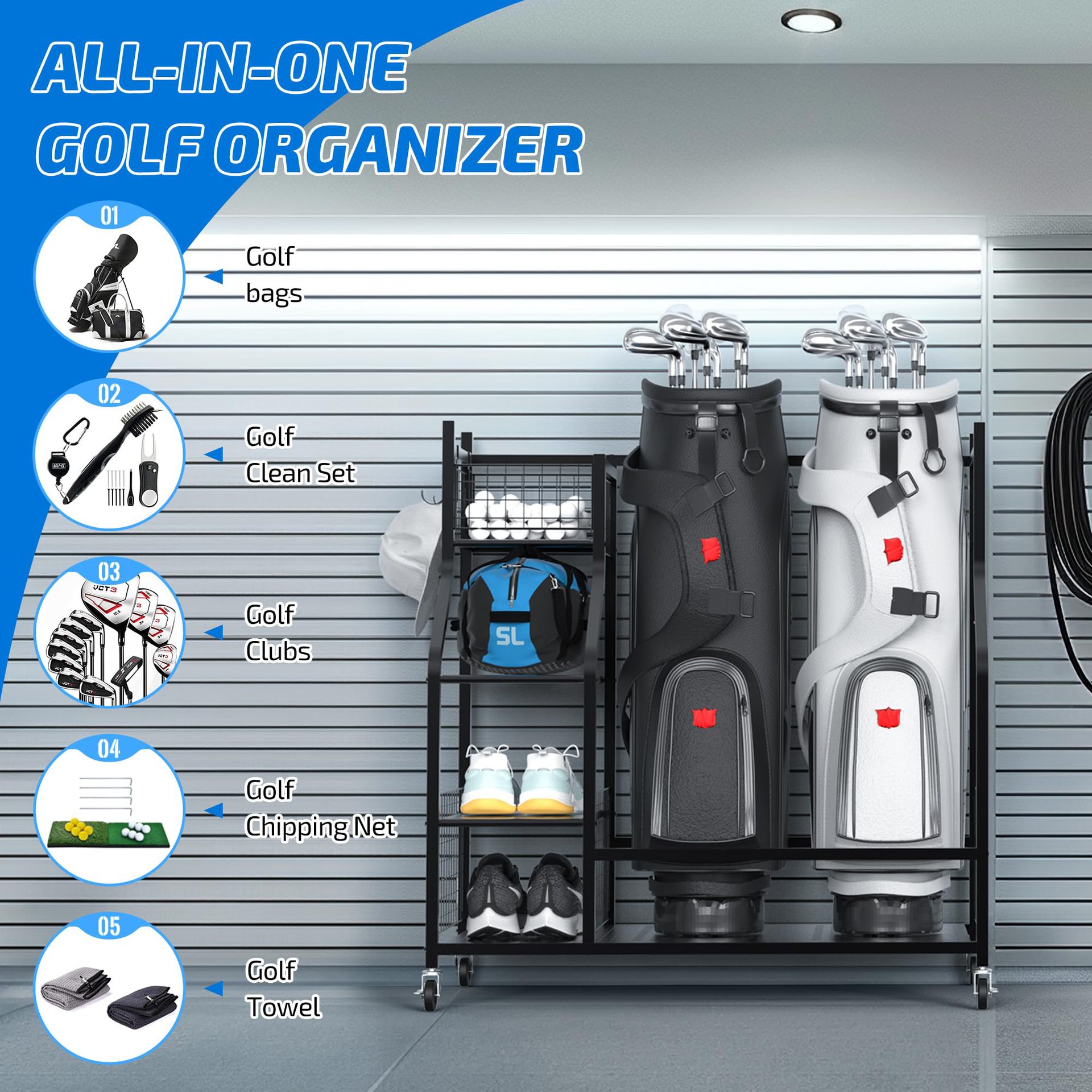 # Cross-border staande metalen - Golf Equipment Garage Storage recensie en prijs