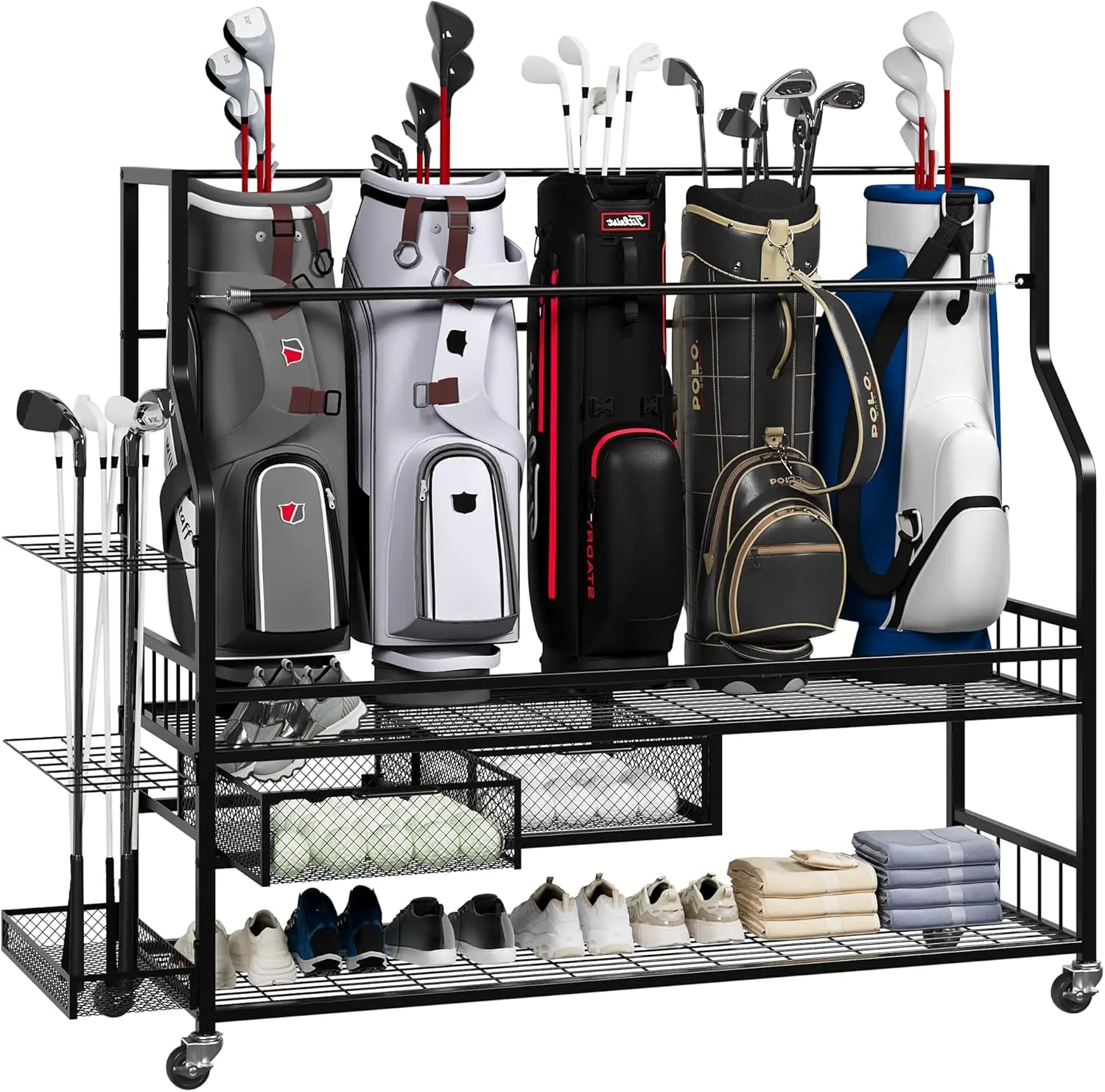 Multifunctionele rollende golf - Golf Equipment Garage Storage recensie en prijs