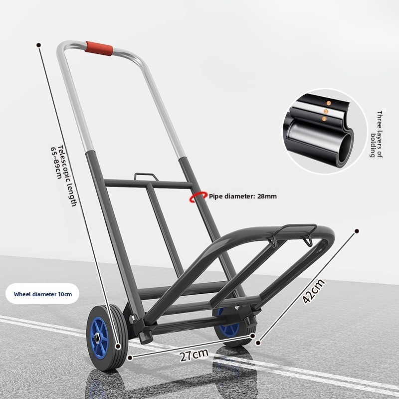 Zware opvouwbare trolley, slij - Pull Cart Fold recensie en prijs