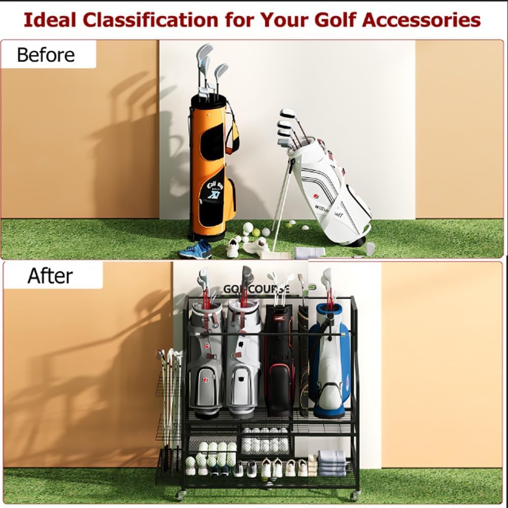 Golftas-opbergrek met lade, bi - Golf Equipment Garage Storage recensie en prijs